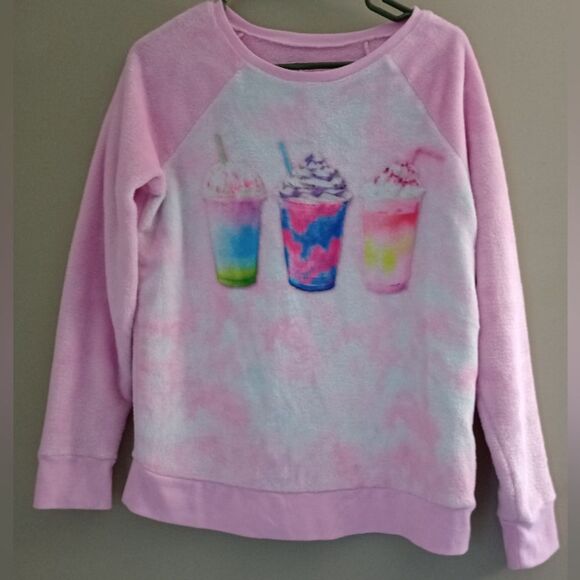 Justice Super Soft Pink Milkshake Sweater Size 18 - Picture 1 of 6